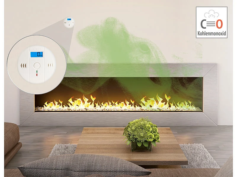 VisorTech Gasmelder:Digit. Kohlenmonoxid-Melder, LCD-Display, 85dB, EN 50291, 2er-Set 7 VisorTech Gasmelder:Digit. Kohlenmonoxid-Melder, LCD-Display, 85dB, EN 50291, 2er-Set – Bild 5