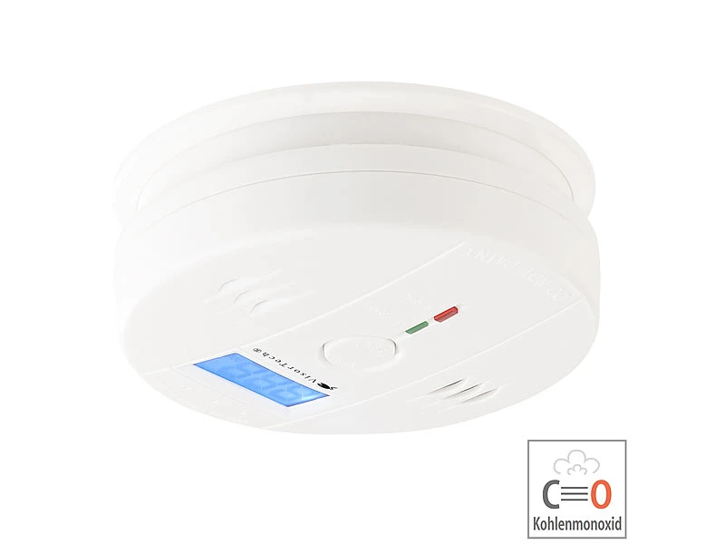 VisorTech Gasmelder:Digit. Kohlenmonoxid-Melder, LCD-Display, 85dB, EN 50291, 2er-Set 4 VisorTech Gasmelder:Digit. Kohlenmonoxid-Melder, LCD-Display, 85dB, EN 50291, 2er-Set – Bild 2