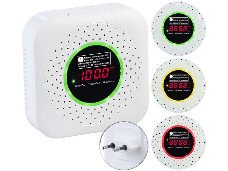 VisorTech Gaswarnmelder:Steckdosen-Multi-Gasmelder Für Erdgas, Autogas Und Flüssiggas, 85 DB 4 VisorTech Gaswarnmelder:Steckdosen-Multi-Gasmelder Für Erdgas, Autogas Und Flüssiggas, 85 DB – Bild 2