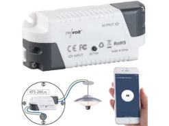 Revolt Smart-Switch Alexa:3er-Set Funk-Empfänger KFS-200.rc, Amazon Alexa & Google Assistant -Pearl Shop zx2958 10 2