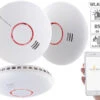 VisorTech Rauchmelder WLAN:3er-Set WLAN-Rauch- & Hitzemelder Mit Weltweiter App-Benachrichtigung -Pearl Shop zx2962 2