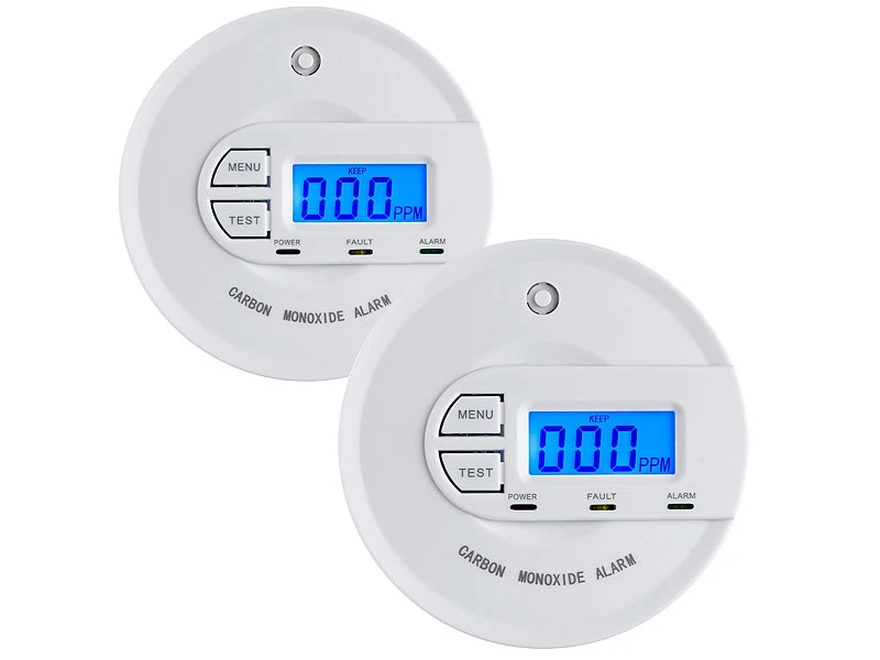 VisorTech CO Warner:2er-Set Kohlenmonoxid-Melder, 10-Jahres-Sensor, Display, EN 50291 4 VisorTech CO Warner:2er-Set Kohlenmonoxid-Melder, 10-Jahres-Sensor, Display, EN 50291 – Bild 2