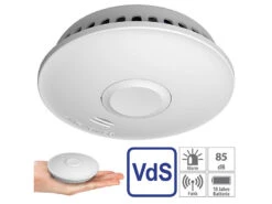 VisorTech Vernetzte Rauchmelder:10er-Set Vernetzbare Funk-Rauchmelder, 85 DB, VdS, 10-J.-Batterie -Pearl Shop zx3043 11