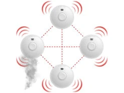 VisorTech Vernetzte Rauchmelder:10er-Set Vernetzbare Funk-Rauchmelder, 85 DB, VdS, 10-J.-Batterie -Pearl Shop zx3043 9