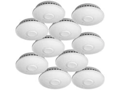 VisorTech Vernetzte Rauchmelder:10er-Set Vernetzbare Funk-Rauchmelder, 85 DB, VdS, 10-J.-Batterie -Pearl Shop zx3046 1