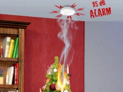 VisorTech Rauchwarner:Fotoelektrischer Rauchwarnmelder, UV-fest, 10-J.-Batterie, 85 DB, VdS -Pearl Shop zx3065 11