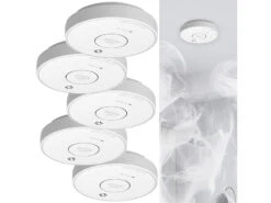 VisorTech Rauchmelder Funkvernetzt:5er-Set Drahtlos Vernetzbare Funk-Rauchwarnmelder, 85 DB -Pearl Shop zx3155 4