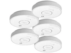 VisorTech Rauchmelder Funkvernetzt:5er-Set Drahtlos Vernetzbare Funk-Rauchwarnmelder, 85 DB -Pearl Shop zx3155 7