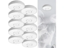 VisorTech Funkrauchmelder:10er-Set Drahtlos Vernetzbare Funk-Rauchwarnmelder, 85 DB -Pearl Shop zx3156 4