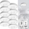 VisorTech Funkrauchmelder:10er-Set Drahtlos Vernetzbare Funk-Rauchwarnmelder, 85 DB -Pearl Shop zx3156 9