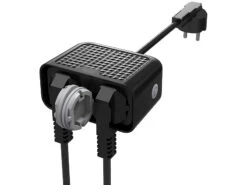 Luminea Home Control Aussensteckdose:Outdoor-WLAN-2-fach-Steckdose Komp. Zu Amazon Alexa & Google Assistant -Pearl Shop zx5000 3 1