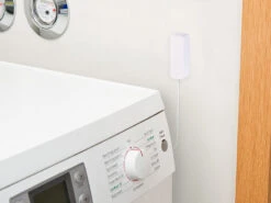 Luminea Home Control Wassermelder Alexa:WLAN-Wassermelder, Externer Sensor, App, Bis 2 Jahre Batterie-Laufzeit -Pearl Shop zx5004 5