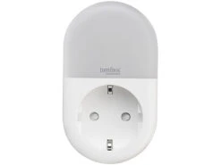 Luminea Home Control LED-Nachtlicht-Plug-ins:4er-Set WLAN-Steckdose Mit LED-Nachtlicht, App & Sprachsteuerung, 16 A -Pearl Shop zx5046 1 1
