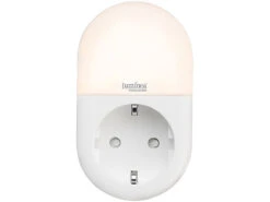 Luminea Home Control Nachtlicht-Lampen:WLAN-Steckdose Mit Smartem LED-Nachtlicht, App & Sprachsteuerung, 16 A -Pearl Shop zx5046 2