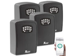 Xcase Schlüsselbox:4er Set Mini-Schlüssel-Safe Mit Bluetooth Und App, IP54 -Pearl Shop zx5056 25