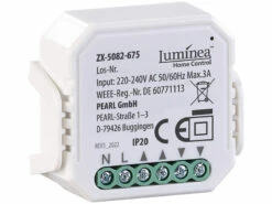 Luminea Home Control Jalousieaktor:WLAN-Unterputzmodul Für Smarte Rollladen-Steuerung Per App & Sprache -Pearl Shop zx5082 1 1