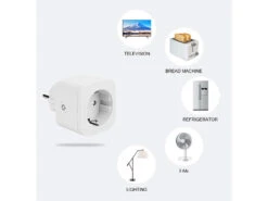 Luminea Home Control WLAN Steckdosen-Schalter:4er-Set WLAN-Steckdosen, Apple-HomeKit-zertifiziert, Sprachsteuerung -Pearl Shop zx5144 13