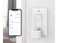 Luminea Home Control Funk-Schalter-Aufsätze:2er-Set Smarte Schalter-Aufsätze Für Kippschalter & Taster, Mit App -Pearl Shop zx5145 8