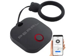 PEARL Key Finder:4in1-Mini-Schlüsselfinder M. BT, App & GPS-Ortung, 80 DB, 2er-Set -Pearl Shop zx5158 13 2