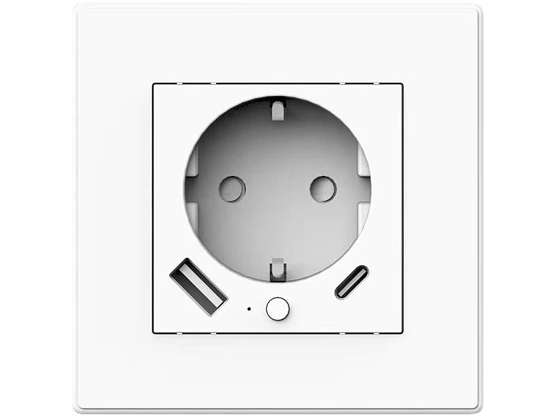 Luminea Home Control Steckdosen:10er-Set WLAN-Unterputzsteckdosen Mit App, Je 1x USB A, 1x USB C, 2 A 9 Luminea Home Control Steckdosen:10er-Set WLAN-Unterputzsteckdosen Mit App, Je 1x USB A, 1x USB C, 2 A – Bild 7