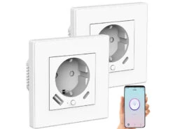 Luminea Home Control Ladeport Steckdose:3er-Set WLAN-Unterputzsteckdosen Mit App, Je 1x USB A, 1x USB C, 2 A 13 Luminea Home Control Ladeport Steckdose:3er-Set WLAN-Unterputzsteckdosen Mit App, Je 1x USB A, 1x USB C, 2 A -Pearl Shop zx5213 1