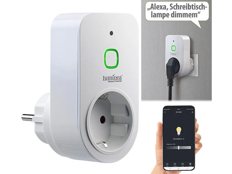 Luminea Home Control Dimmersteckdosen:3er Smarte WLAN-Dimmer-Steckdose Mit Phasenabschnittsdimmer Bis 200 W 14 Luminea Home Control Dimmersteckdosen:3er Smarte WLAN-Dimmer-Steckdose Mit Phasenabschnittsdimmer Bis 200 W – Bild 12