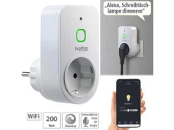 Luminea Home Control Dimmersteckdosen:3er Smarte WLAN-Dimmer-Steckdose Mit Phasenabschnittsdimmer Bis 200 W 26 Luminea Home Control Dimmersteckdosen:3er Smarte WLAN-Dimmer-Steckdose Mit Phasenabschnittsdimmer Bis 200 W -Pearl Shop zx5229 8 2