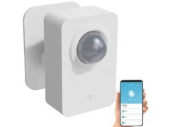 Luminea Home Control PIR Funkmelder:4er-Set ZigBee-PIR-Bewegungsmelder, 8 M Reichweite, App -Pearl Shop zx5231 15 1