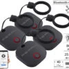 PEARL Koffer Alarm:4in1-Mini-Schlüsselfinder M. BT, App & GPS-Ortung, 80 DB, 4er-Set