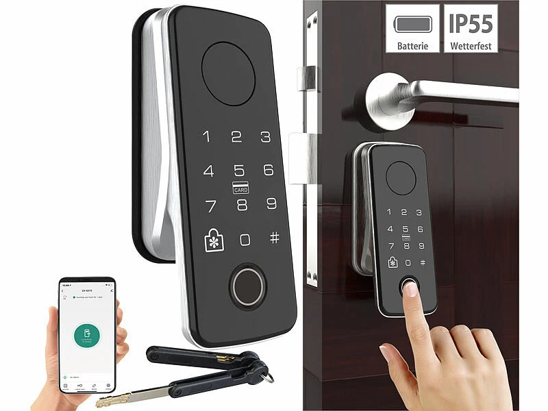 VisorTech Zahlentürschloss:Motorbetriebener ZigBee-Schließzylinder, Code, Fingerprint, App, IP55 3 VisorTech Zahlentürschloss:Motorbetriebener ZigBee-Schließzylinder, Code, Fingerprint, App, IP55