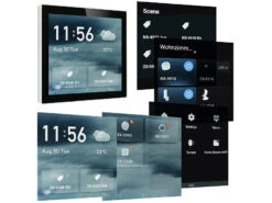 Luminea Home Control Smart Home Zentrale:Einbau-Smarthome-Zentrale, 4"/10,2cm Touchscreen, WLAN, ZigBee-Gateway -Pearl Shop zx5285 15