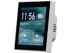 Luminea Home Control Smart Home Zentrale:Einbau-Smarthome-Zentrale, 4"/10,2cm Touchscreen, WLAN, ZigBee-Gateway