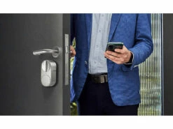 VisorTech Smart Lock:Türschlossantrieb Mit PIN-Code, Fingerabdruck-Sensor Und WLAN-Gateway -Pearl Shop zx5330 5