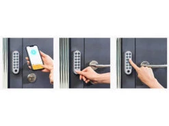 VisorTech Türöffner:Türschlossantrieb Mit PIN-Code, Fingerabdruck-Sensor, Bluetooth, App -Pearl Shop zx5330 8 1