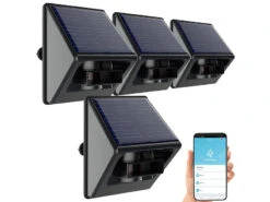 Luminea Home Control Bewegungssensor PIR:4er-Set Outdoor-PIR-Sensoren, Solarpanel, App, IP55, ZigBee-kompatibel 12 Luminea Home Control Bewegungssensor PIR:4er-Set Outdoor-PIR-Sensoren, Solarpanel, App, IP55, ZigBee-kompatibel -Pearl Shop zx5332 10