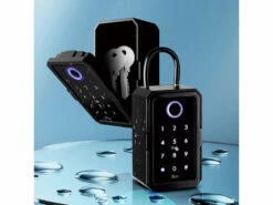 Xcase Schlüsseltresor:Smarter Schlüssel-Safe, Touch-PIN, Fingerprint, Transponder, Bluetooth -Pearl Shop zx5336 1