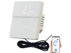 Revolt Thermostat WiFi:WLAN-Fußbodenheizung-Thermostat Mit App Und Sprachsteuerung, Weiß -Pearl Shop zx7207 6