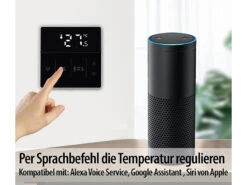 Revolt Heizung Thermostat WLAN:4er-Set WLAN-Fußbodenheizung-Thermostate Mit App, Schwarz -Pearl Shop zx7208 8 1