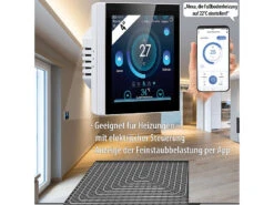 Revolt Thermostat Heizung WLAN:2er-Set WLAN-Thermostate Für Fußbodenheizungen, Touchdisplay 24 Revolt Thermostat Heizung WLAN:2er-Set WLAN-Thermostate Für Fußbodenheizungen, Touchdisplay -Pearl Shop zx7209 10 1