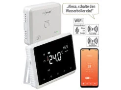 Revolt Raumthermostat Gastherme:Funk-Thermostat Mit WLAN Und App Für Gastherme Und Wasserboiler