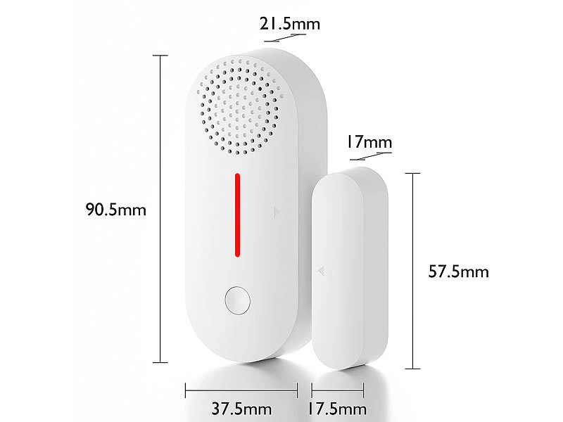 VisorTech Türkontakt Alarm:4er-Set 2in1-WLAN-Tür- & Fensteralarm, Sirene, App Und Sprachsteuerung 9 VisorTech Türkontakt Alarm:4er-Set 2in1-WLAN-Tür- & Fensteralarm, Sirene, App Und Sprachsteuerung – Bild 7