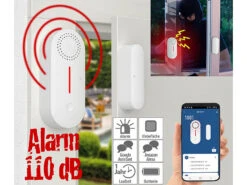 VisorTech Alarmanlage Türkontakt:2er-Set WLAN-Tür- & Fensteralarme Mit Sirene, App Und Sprachsteuerung -Pearl Shop zx7211 10