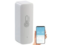 Luminea Home Control Temperatur Datenlogger:4er-Set ZigBee-Temperatur- & Luftfeuchtigkeits-Sensoren Mit App 23 Luminea Home Control Temperatur Datenlogger:4er-Set ZigBee-Temperatur- & Luftfeuchtigkeits-Sensoren Mit App -Pearl Shop zx7227 6