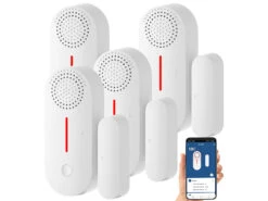 VisorTech Türkontakt Alarm:4er-Set 2in1-WLAN-Tür- & Fensteralarm, Sirene, App Und Sprachsteuerung 16 VisorTech Türkontakt Alarm:4er-Set 2in1-WLAN-Tür- & Fensteralarm, Sirene, App Und Sprachsteuerung -Pearl Shop zx7231 7