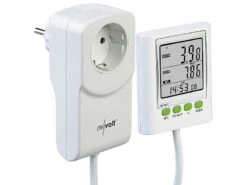 Revolt Energiemesser:Digitaler Energiekosten-Messer & Strom-Zähler, 2 Tarife, CO2-Anzeige