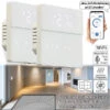 Revolt Thermostat WLAN Heizung:2er-Set WLAN-Fußbodenheizung-Thermostate Mit App, Weiß -Pearl Shop zx7279 7