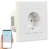 Luminea Home Control Wlansteckdosen:WLAN-Unterputz-Steckdose Mit Stromverbrauch-Messung, App, 3.680 W -Pearl Shop zx7315 13