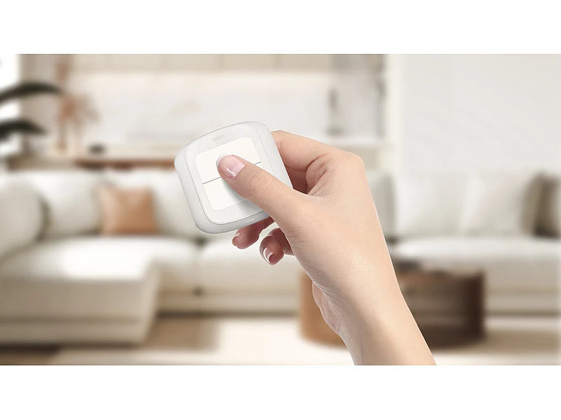Luminea Home Control Smarthome Taster:4er-Set Smarte WLAN-Fernbedienung Mit 2 Tasten, Licht & Szenen Steuern 9 Luminea Home Control Smarthome Taster:4er-Set Smarte WLAN-Fernbedienung Mit 2 Tasten, Licht & Szenen Steuern – Bild 7
