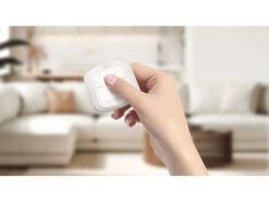 Luminea Home Control Funk Lichtschalter:2er-Set Smarte WLAN-Fernbedienung Mit 2 Tasten, Licht & Szenen Steuern -Pearl Shop zx8350 1